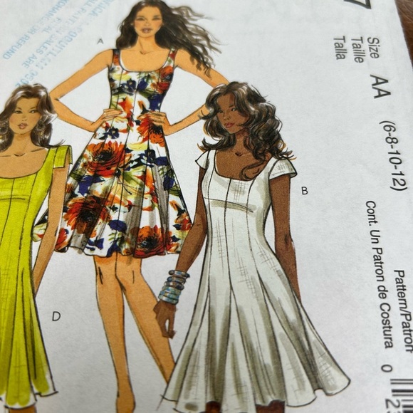 McCalls m6027 sizes 6-8-10-12- misses dress pattern- uncut - Picture 3 of 8